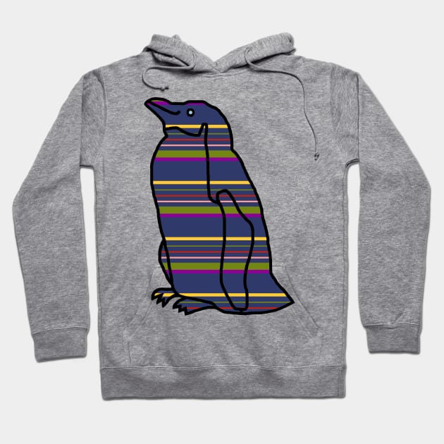 Woman Yelling Meme Stripes Penguin Hoodie by ellenhenryart